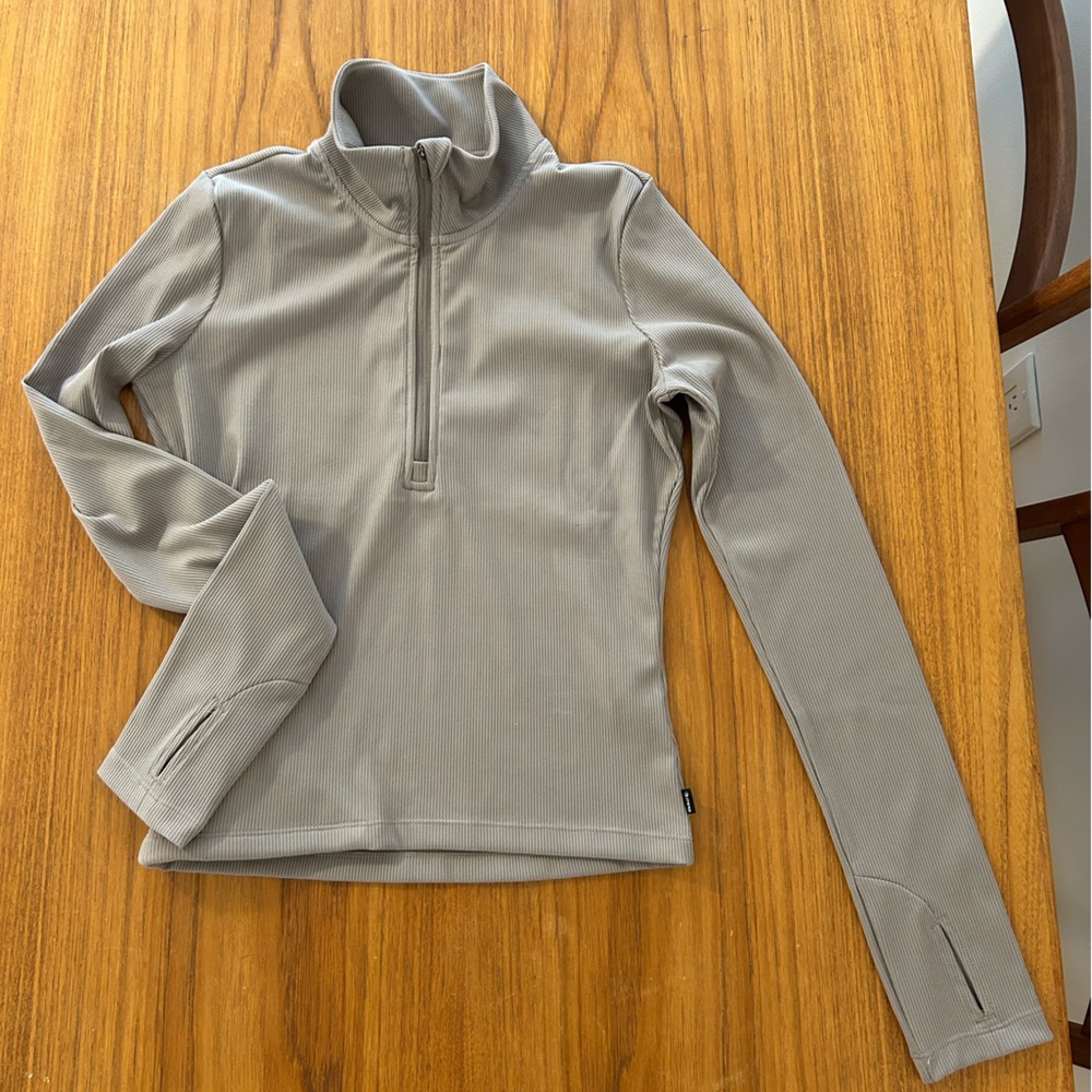 Gray Quarter-Zip Pullover